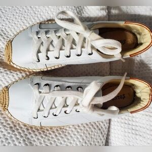 SOLUDOS Espadrille Sneakers - White and Rose Gold